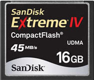 Sandisk Extreme IV CompactFlash 16GB (SDCFX4-016G-9) Sandisk Extreme IV CompactFlash 16GB (SDCFX4-016G-9)